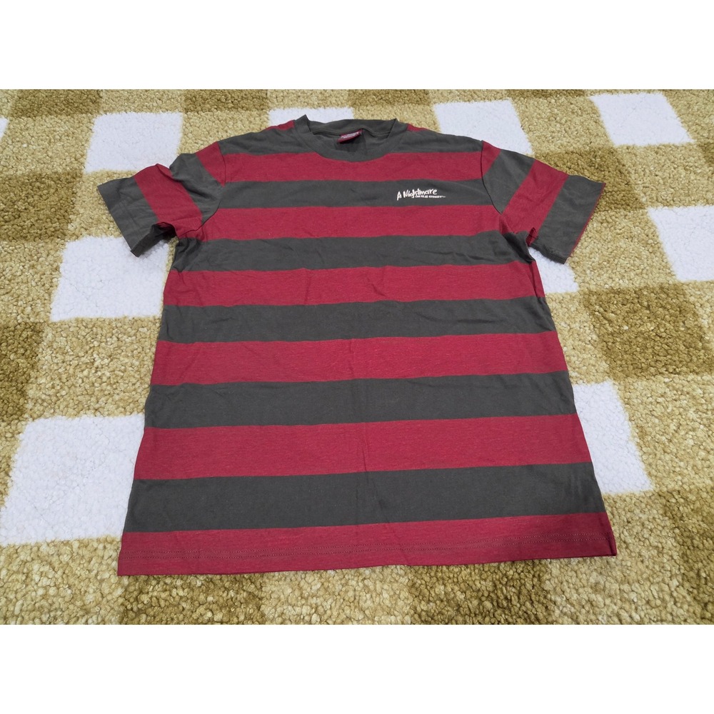 A Nightmare on Elm Street Shoe Palace Freddy Krueger Striped T-Shirt Mens Medium